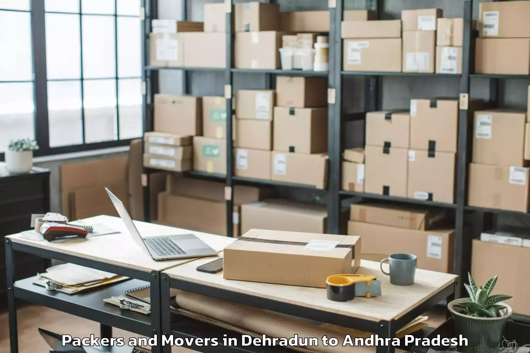 Reliable Dehradun to Nadendla Packers And Movers